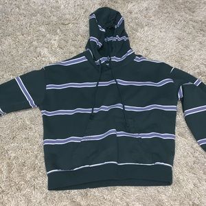 striped pacsun cropped hoodie